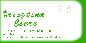 krisztina csere business card